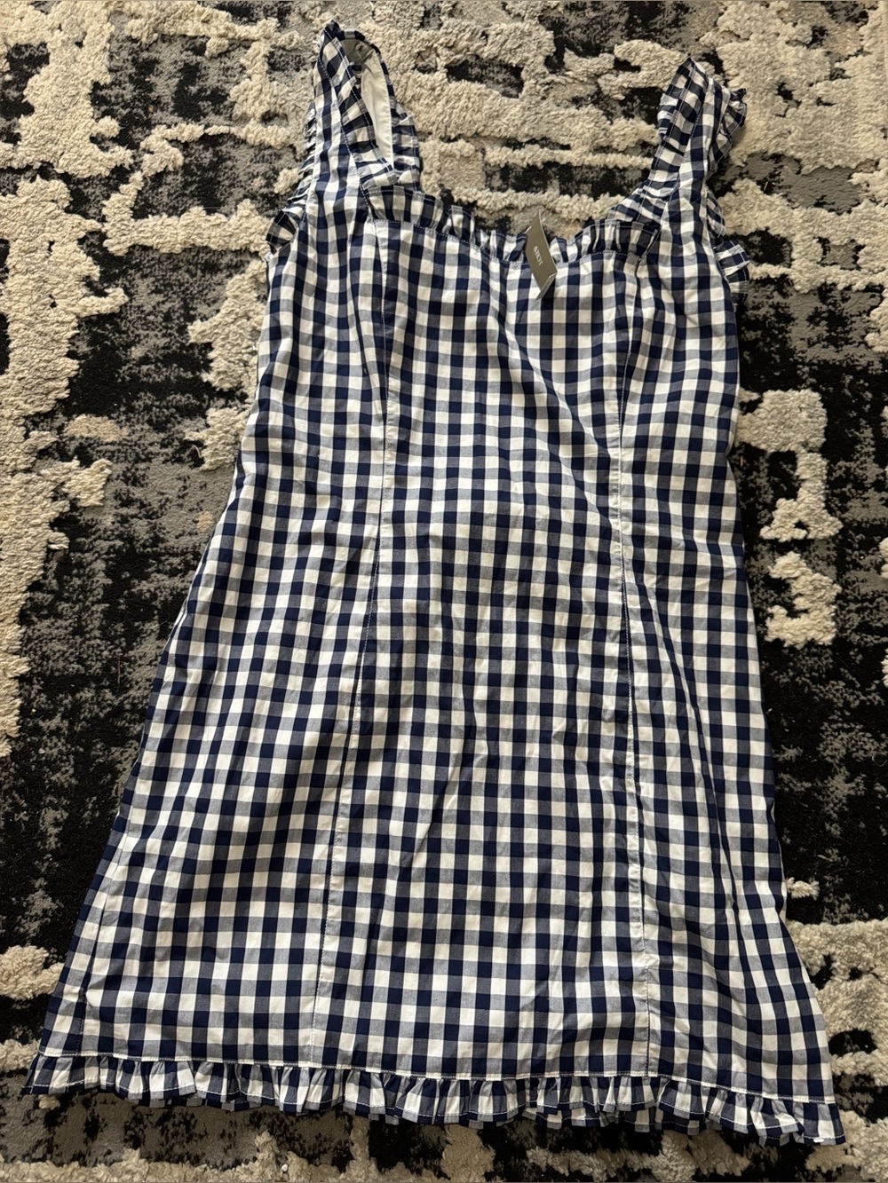 Cute blue and white JCREW Gingham Dress NWT